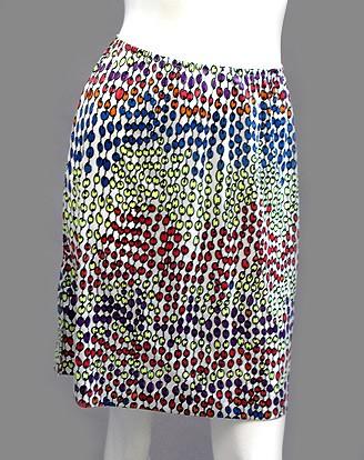 60S VANITY FAIR 
 FANTASTIC PRINT SLIP SKIRT